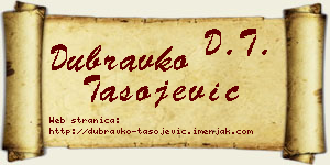 Dubravko Tasojević vizit kartica